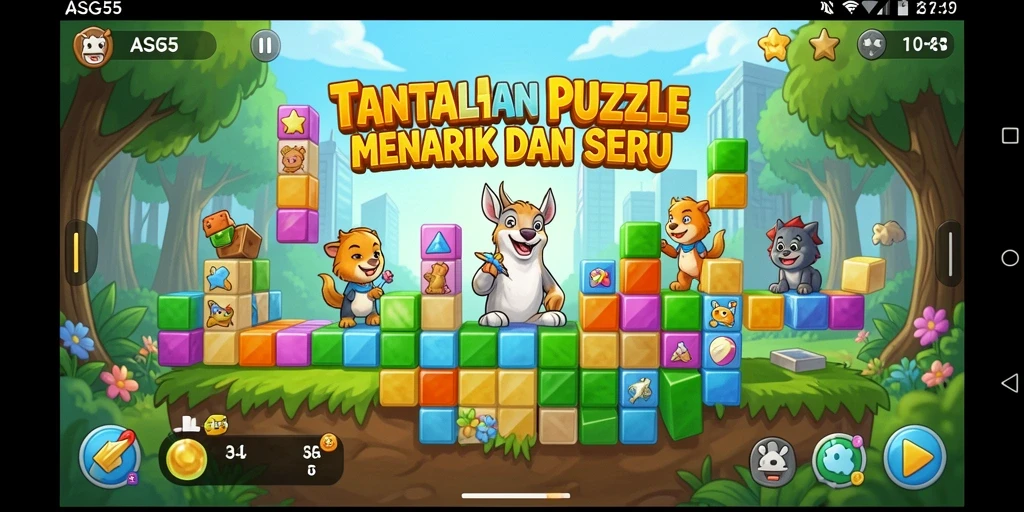 Tampilan gameplay seru dari ASG55 yang menantang akal.