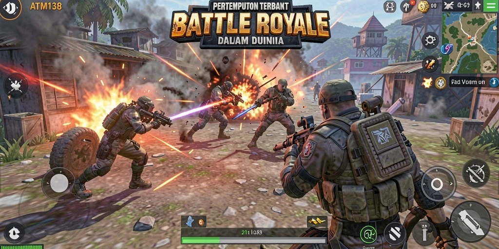 Gameplay seru <strong>ATM138</strong> dalam pertarungan Battle Royale.