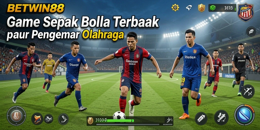 Tampilan gameplay terbaik dari BETWIN88 yang menampilkan aksi sepak bola.