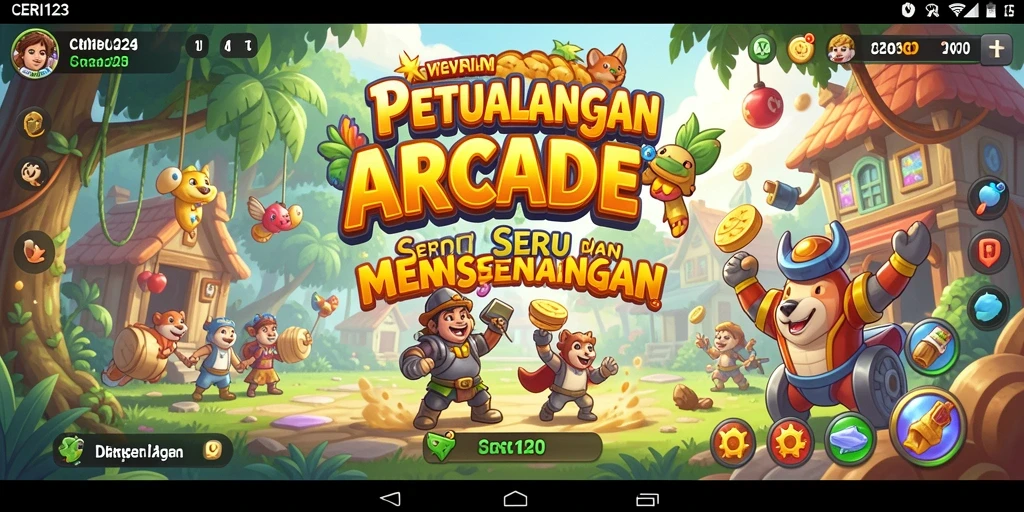 Gameplay seru CERI123 dengan tantangan Arcade yang menegangkan.