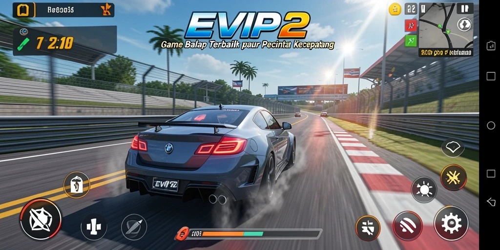Gameplay balap yang intens dan menakjubkan di EVIP2.
