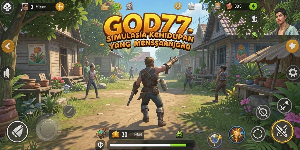 Screenshot gameplay GOD77 menampilkan karakter dan lingkungan menarik.