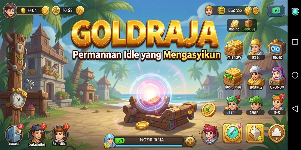 Tangkapan layar menunjukkan aksi gameplay menarik di GOLDRAJA.