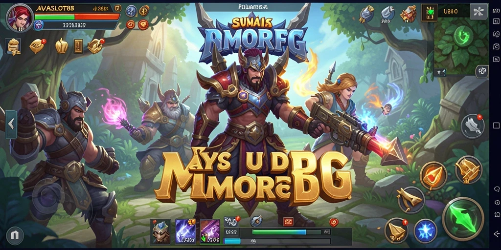 Tampilan gameplay <strong>JAVASLOT88</strong> yang menakjubkan dalam petualangan MMORPG.