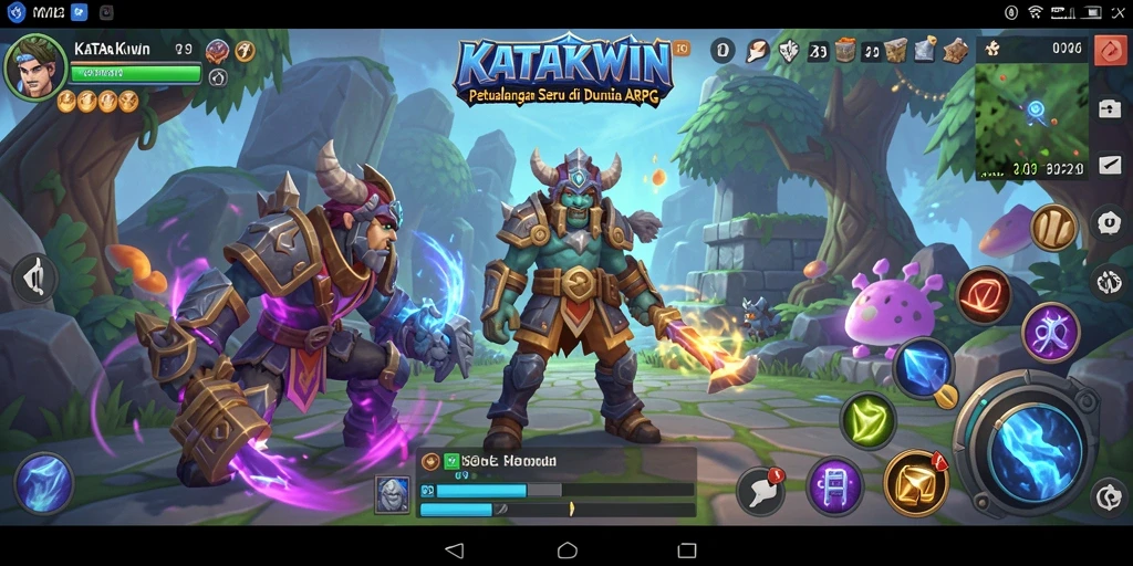 Tampilan gameplay KATAKWIN yang menantang dan seru.