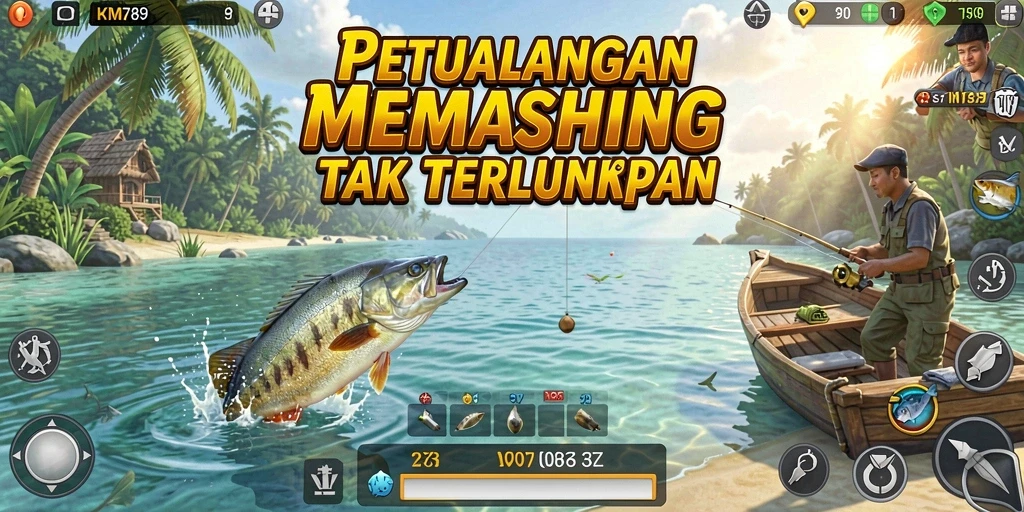Tangkapan ikan yang spektakuler dalam gameplay KM789.