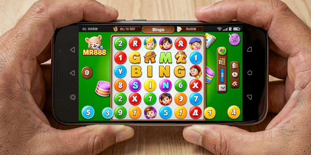 Screenshot gameplay utama MR888 dengan suasana Bingo yang menarik.