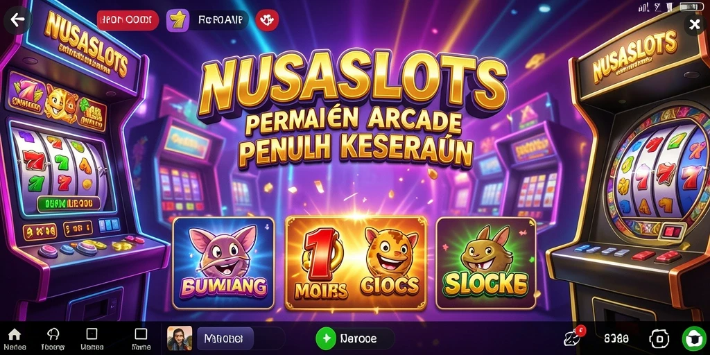 Tampilan gameplay seru dari NUSASLOTS dengan berbagai tema slot.
