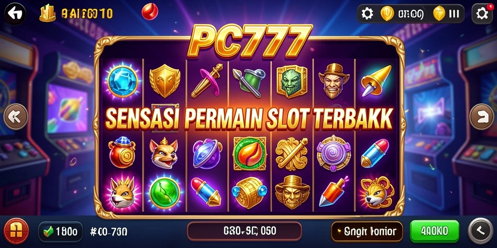 Screenshot utama gameplay Slot PC777 yang menampilkan keseruan bermain.