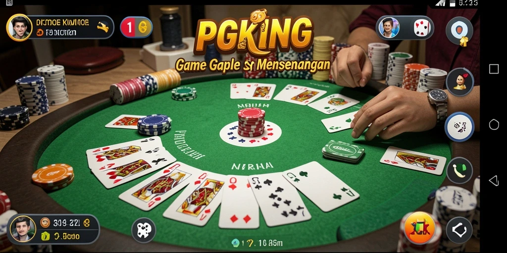 Tampilan gameplay seru dari PGKING saat bermain Gaple.