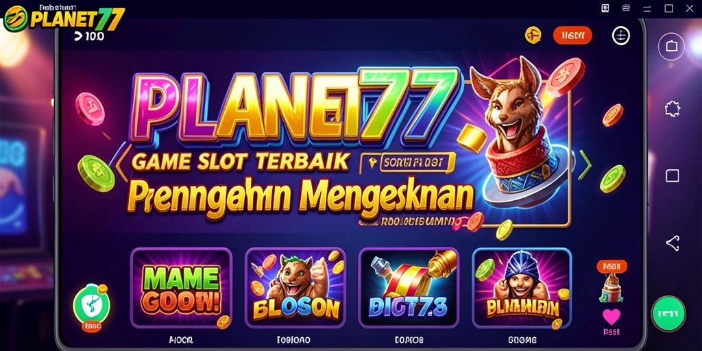 Tampilan menarik dari gameplay Slot PLANET77.