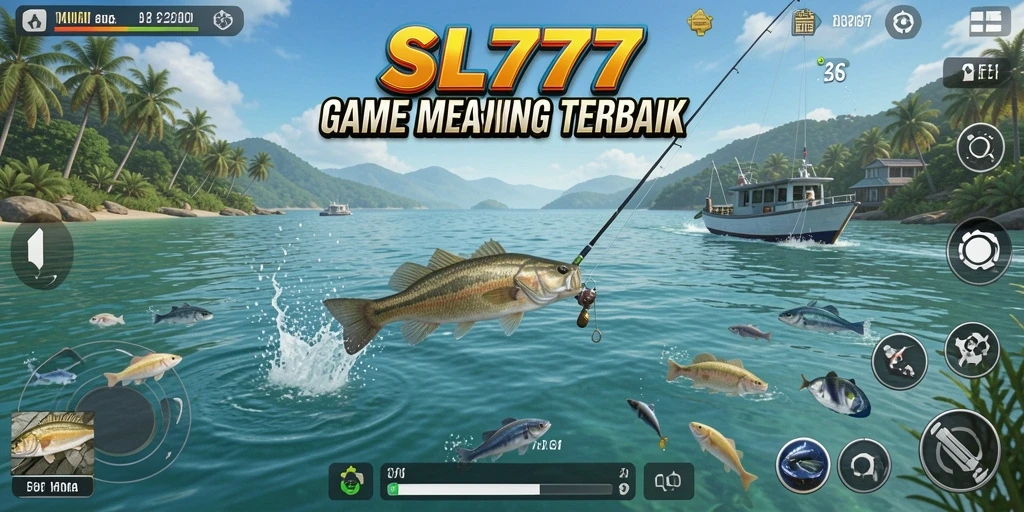 Tampilan gameplay menakjubkan dari SL777 saat menangkap ikan.