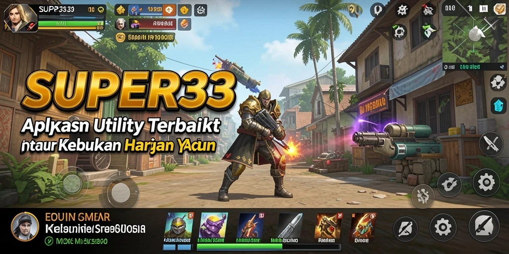 Screenshot tampilan utama aplikasi SUPER33 yang menunjukkan fitur Utility.