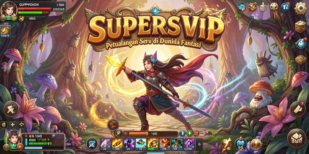Tampilan gameplay <strong>SUPERSVIP</strong> yang memukau dalam dunia petualangan.