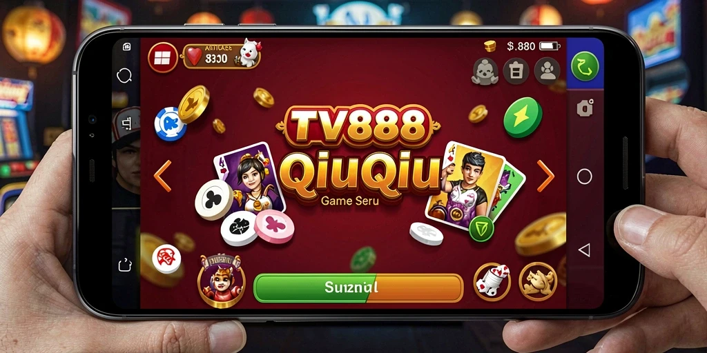Tampilan utama gameplay QiuQiu yang seru dan menarik.