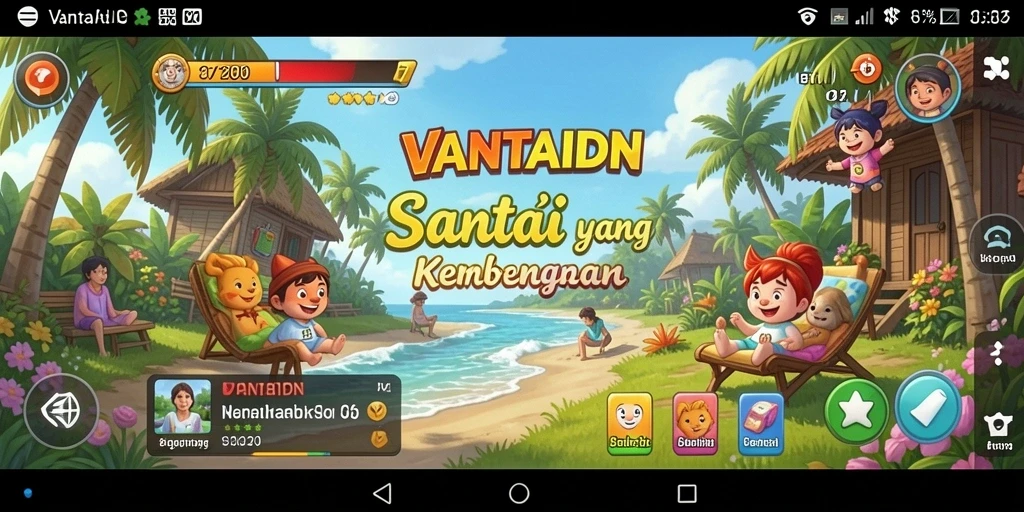Tampilan gameplay <strong>VANTAIDN</strong> yang cerah dan menyenangkan.